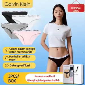 Calvin Klein Celana Dalam Wanita 100% Original – Nyaman, Lembut & Desain Elegan Bahan Halus, Elastis & Cocok untuk Harian