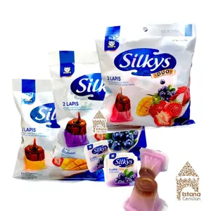 SILKYS Duo 2 Pudding 2 Lapis Gula Aren & Buah (isi 10 pcs)