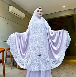 Mukena Premium Super Mewah Bahan Semi Sutra Original Cantik Nyaman Panjang Renda Muslim Mukenah Dewasa