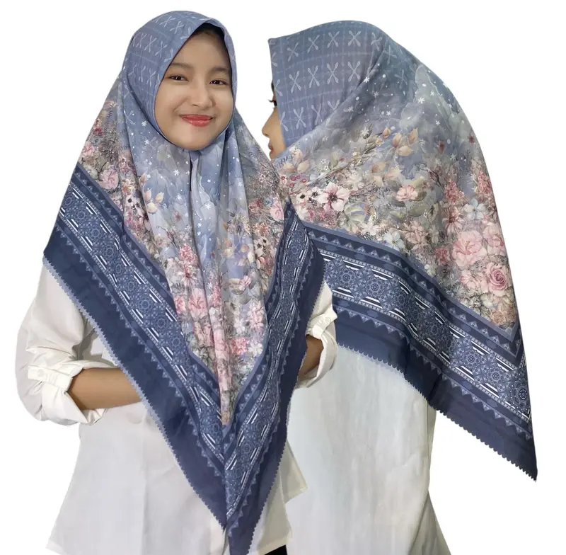 Hijab/Kerudung HANNA/POPPY Segiempat Wanita Bahan Voal dan Berkualitas PREMIUM LASER CUT FINISHING 2