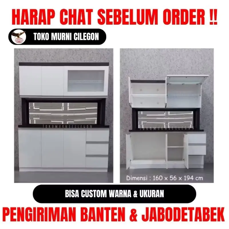 Lemari Dapur 4 Pintu Top Granit ( Free ongkir cilegon serang )