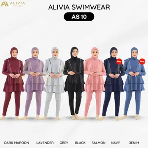 ALIVIA HOUSE - ALIVIA SWIMWEAR AS10 Baju Renang Muslimah Baju renang wanita muslimah Pakaian Renang Wanita Dewasa