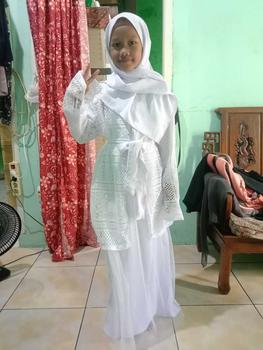 Product Review of Gamis Muslim Anak Perempuan Usia 6 7 8 9 10 11 12 13 Tahun Padma Syari Kids Bahan cringkel Brukat from S**8 0