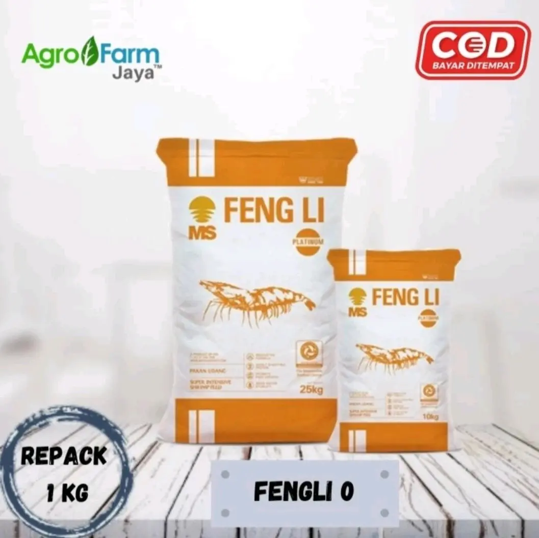 pelet udang fengli 0 kemasan 1 kg