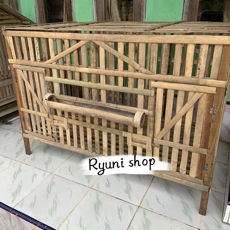 Kandang bambu rakitan uk. jumbo 120cm 3
