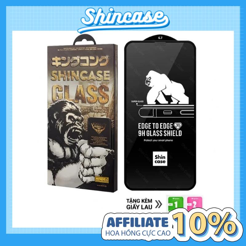  Kính Cường Lực iPhone KingKong Cao Cấp Full Màn Cho iPhone 6 6s 7 8 Plus X XS XR 11 12 13 14 15 16 17 Pro Max Mini Shincase 