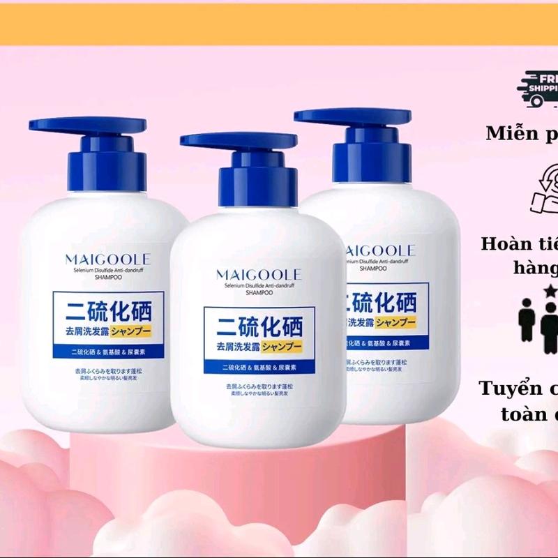 Combo 3 Chai - Dầu gội cải thiện nấm da đầu Nhật Bản MAIGOOLE - MAIGOOLE sạch gầu, cải thiện nấm, tóc suôn mượt chắc khỏe 300ml