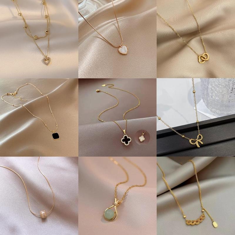 Dây chuyền ngọt ngào với trái tim thiếu nữ, phong cách INS dành cho nữ, dây chuyền xương quai xanh kiểu cá tính, thiết kế dây chuyền mới, dây chuyền thời trang