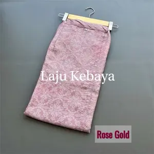 Rok Songket Span Jadi Karet Kiri Kanan Dan Resleting Belakang Wanita Semi Palembang Motif Songket Palembang