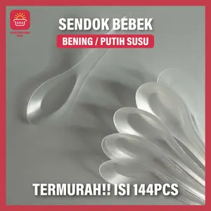 [ISI 144PCS] SENDOK BEBEK PLASTIK BENING / BUTEK Sendok Bubur Plastik
