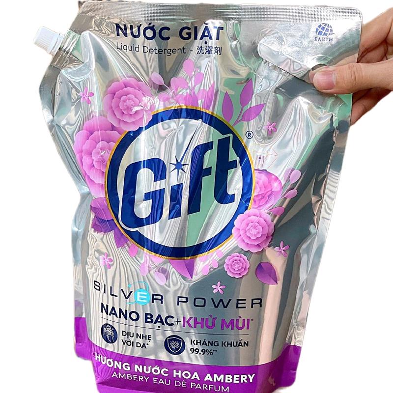 COMBO 2 GÓI NƯỚC GIẶT GIFT 3.6KG ĐỦ MÙI RẤT THƠM VÀ SẠCH TỔNG CỘNG 7.2KG