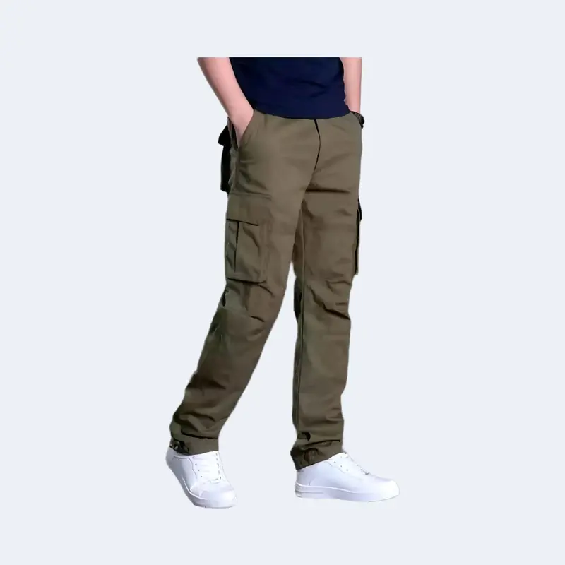 Paket 3 Celana Panjang Cargo Pria Casual Dewasa Cowok Formal Twill 70% Cotton 30% Polister Kerja Distro katok Katun Chino Fit Kantor Slim 2
