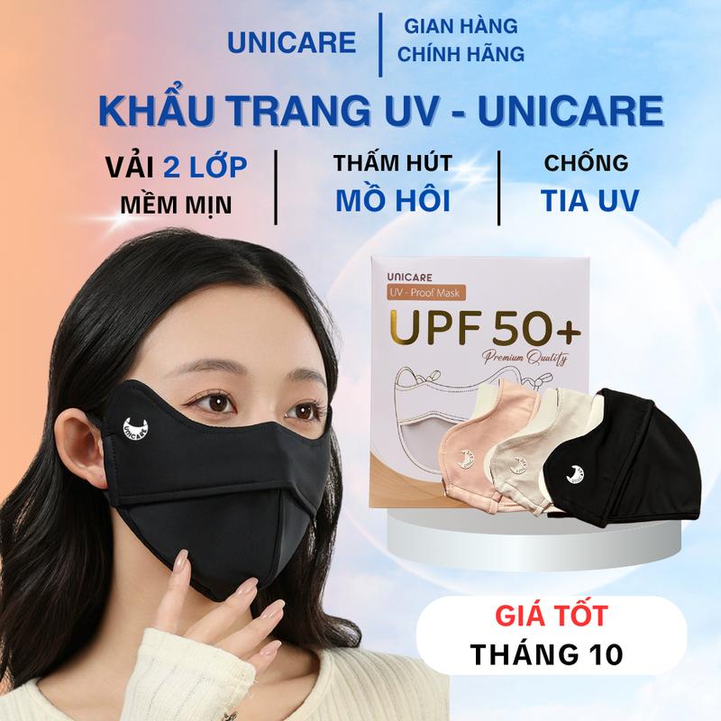 [UNICARE LIVE] Combo Khẩu Trang UV Proof Mask Unicare - Chống Tia UV | Chống Nắng Che Mặt | Chất Lụa Băng Mềm Mịn Mát Thông Thoáng | Dây Đeo Điều Chỉnh | Siêu Thoáng Khí