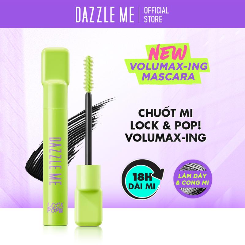 DAZZLE ME Lock & Pop! VoluMAX-ing Mascara Chuốt Mi Dày Và Cong Mi Tự Nhiên Chống Thấm Nước 7g