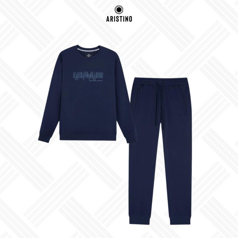 ARISTINO Bộ đồ thu đông nam chất liệu Cotton mềm mịn, thoáng khí, thấm mồ hôi vượt trội và thân thiện với làn da ALH010W3