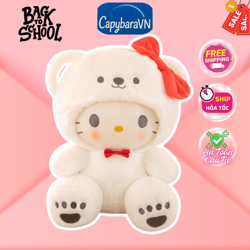 Giá hủy diệt Gấu bông Hello Kitty cosplay gấu trắng đáng yêu Thú Bông Thú Nhồi Bông Đồ Chơi Toy
