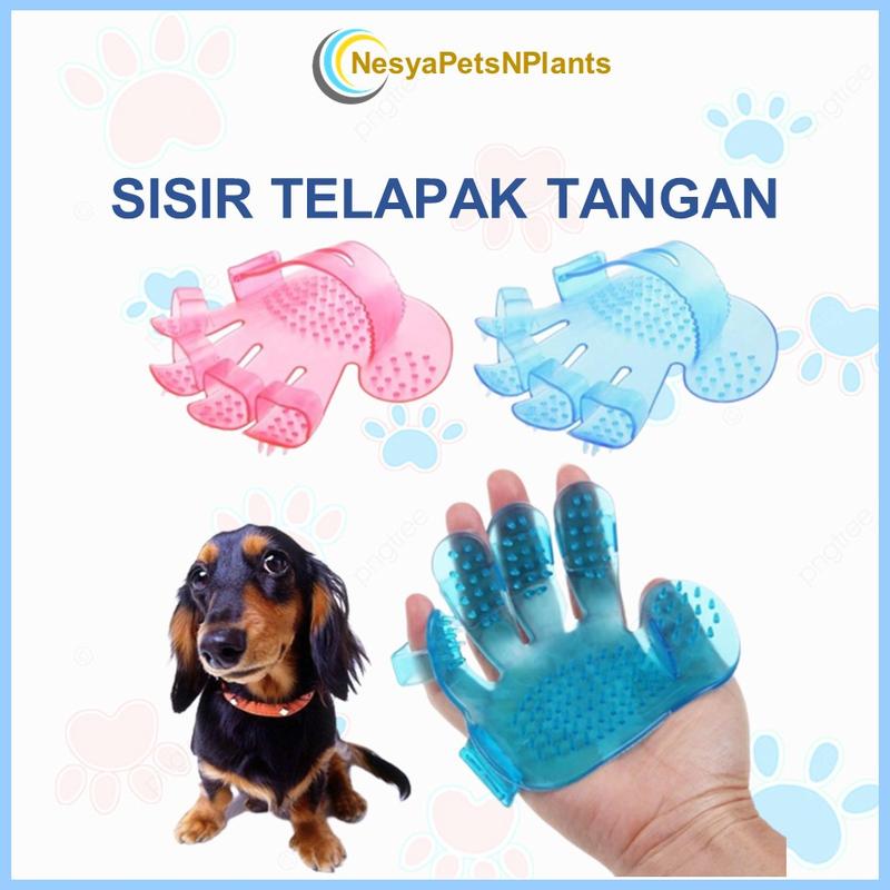 Sisir Mandi untuk Kucing Anjing Bentuk Tapak Tangan Sisir Bulu Hewan 5