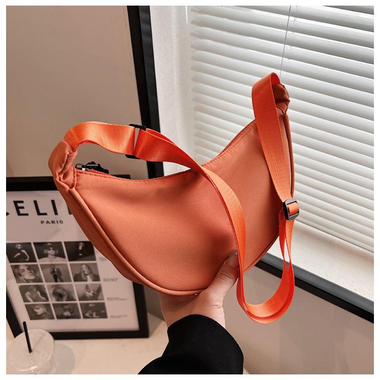 Product Introduction of Nylon material crossbody bag, women's new style dumpling bag, lightweight small shoulder bag, armpit bag, single shoulder bag, women's single shoulder crossbody bag 17