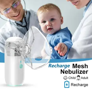Wantobie Inhaler Elektrik Portable Handheld Alat Terapi Pernapasan Nebulizer Untuk Anak Penguap Mini Atomizer