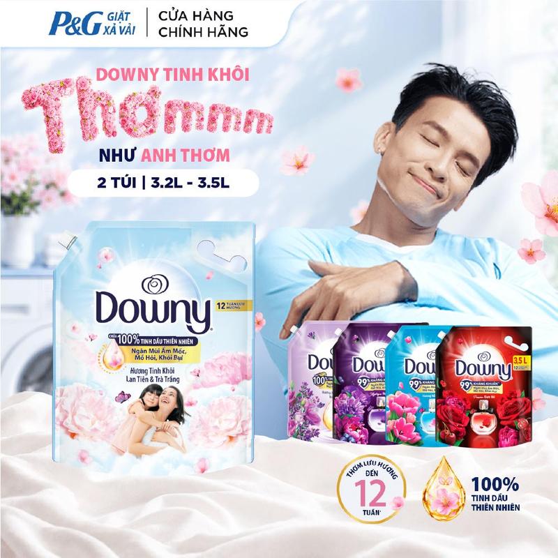 Combo 2 Túi Nước xả Downy túi 3.2-3.5L nhiều mùi hương