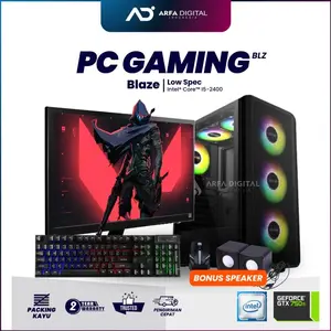 PC Rakitan Gaming Full Set Intel Core i5 GEN2 BLAZE | RAM 16GB - SSD 128GB - HDD 500 | Komputer Murah Terbaik