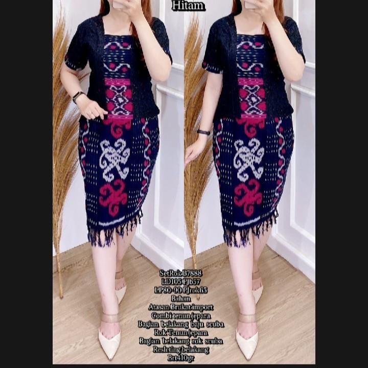 Product Introduction of SETELAN TENUN WANITA RUMBAI BAWAH ATASAN BROKAT, BAJU KEBAYA TENUN, BAJU ADAT, BAJU SERAGAM, BAJU CASUAL 8