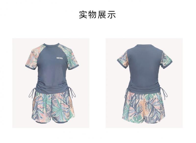 Product Introduction of 2024 New Sports Swimwear Women's Split Boxers plus Size Plump Girls Conservatively Thin Cover Belly Hot Spring Swimwear 13