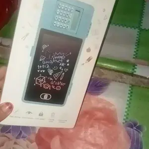 AB182 Drawing Box Kotak Pensil Dan Papan Coret Kreatif Anak Dengan Kalkulator Digital Pad Edukasi Tempat Pensil Gambar + Kalkulator