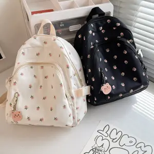 NURA'STORE - TAS RANSEL ANAK PEREMPUAN MOTIF BUNGA TULIP TERBARU KOREAN STYLE TAS SEKOLAH ANAK WANITA SD SMP TAS PUNGGUNG BUNGA TULIP TAS GENDONG ANAK