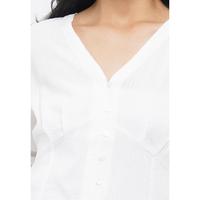 Gambar COLORBOX V-Neck Long Sleeve Textured Blouse I-BLWKCR126D021 OFF WHITE - Off White, S dari Colorbox Indonesia Kota Bekasi 3 Tokopedia