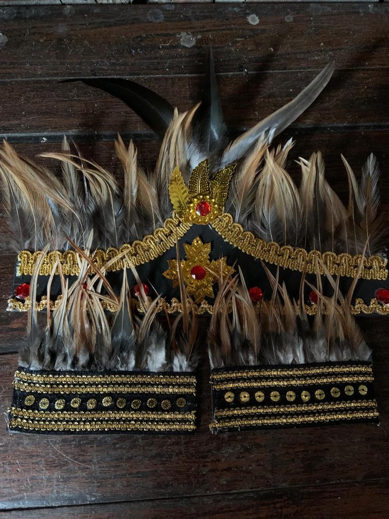 Product Introduction of paketan mahkota gelang bulu adat papua dan dayak bisa dipakai untuk anak dan dewasa - cocok untuk semua acara 7