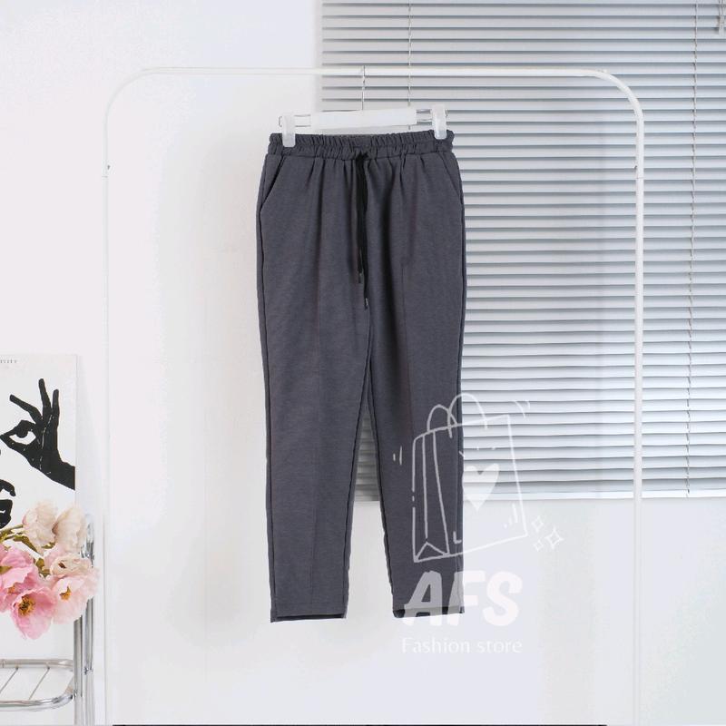 ORO PANTS Celana Baggy Pants Wanita Bahan Katun Paraguay Lembut kulot stripe Celana wanita ootd  celana Nyaman Kain Halus Casual Santai Clana Panjang 3