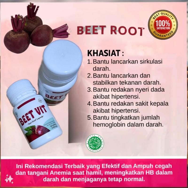 Beet Vit Kapsul Buah Bit Root 50 Kapsul - Solusi Anemia untu - Shop ...