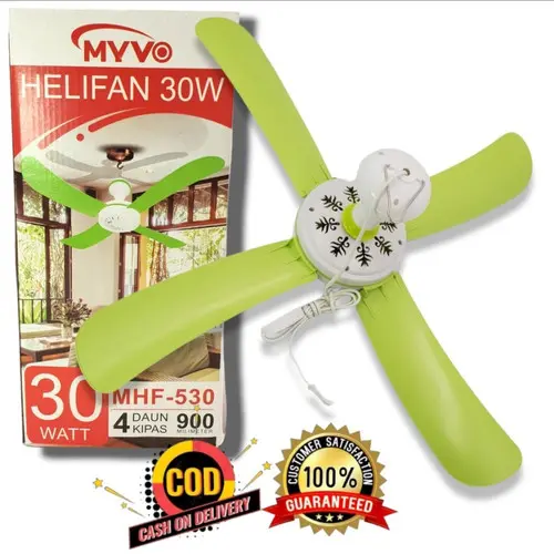 kipas angin gantung helifan 30 watt 4 baling baling