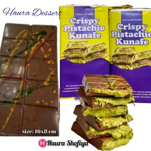 Dessert Coklat Dubai "PISTACHIO KUNAFE" Cokelat Viral Chocolate Crispy Berat ± 250 gr Cemilan Makanan Cocoa Food