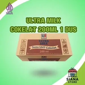 Ultra Milk Cokelat 200 ml 1 Dus / Susu UHT Rasa Coklat