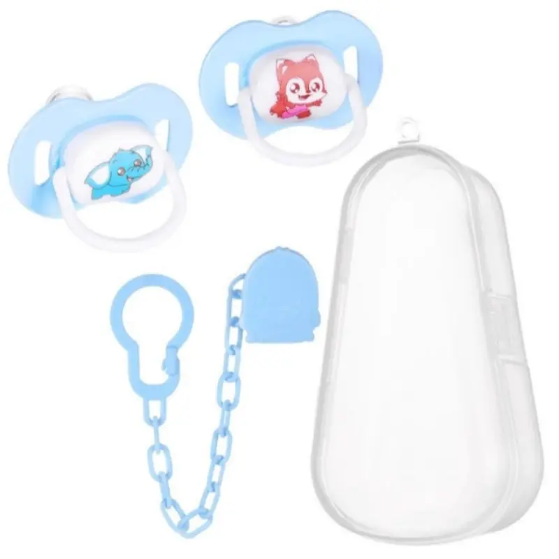 Set Empeng Dot Bayi 2 PCS rantai gantungan empeng bayi FREE BOX  EDR-02