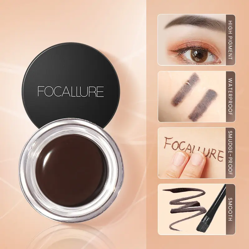 FOCALLURE Eyebrow Cream Gel waterproof Pensil Alis-kosmetik Mata