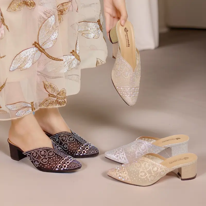Herdian Rtwo 26 Sandal Heels Wanita Hak Tahu Karet Shoes Pesta 1