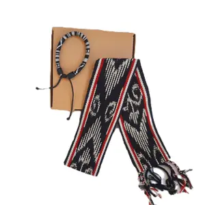 (FREE GELANG) IKAT KEPALA SYAL TENUN DAYAK DENGAN BOX