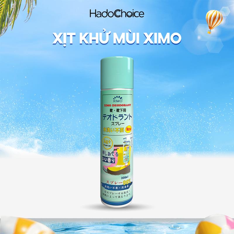 Bình xịt khử mùi hôi chân & làm sạch giày Ximo cao cấp 300ml AG+ Hương hoa tử linh lan - Tặng kèm khăn lau giày sneaker 12 miếng