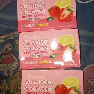 C+Collagen 3 Box Isi 18 Sachet - Minuman Collagen Tripeptide 500mg + Vit C 1000mg untuk Kesehatan Kulit dan Imunitas