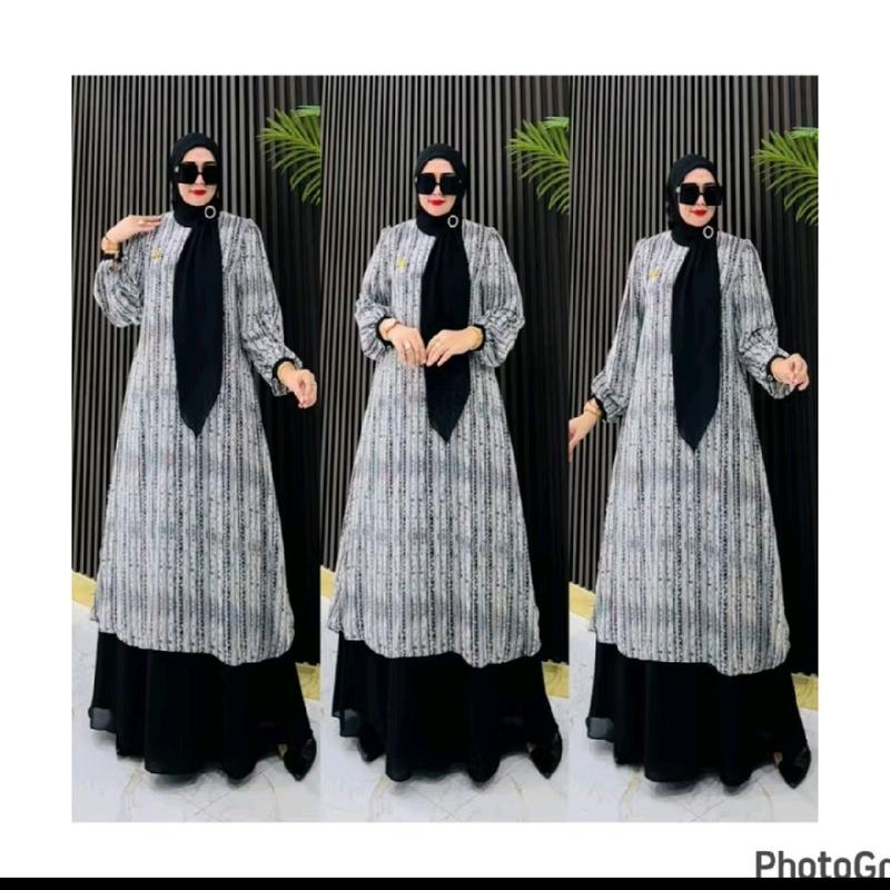 COD DRESS LAYLA SET HIAJB SEGIEMPAT CANTIK MEWAH ELEGAN TERBARU MOTIF LIMITED EDITION 7