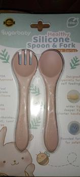 Product Review of Sugarbaby Healthy Silicone Spoon & Fork (Nature Series) Sendok Bayi Silicone sugarbaby Garpu Perlengkapan from n**a 0