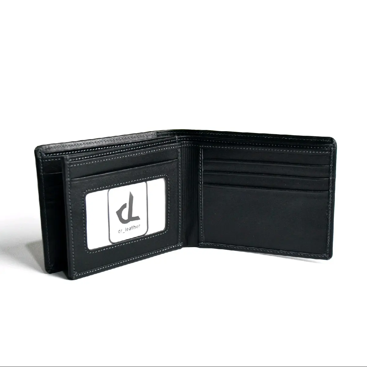 dr_leather - Dompet Lipat 3 Dimensi Pendek Pria Kulit Asli Garut Elegan 10 Slot Kartu 3 Ruang Slot Uang Kertas 3D dom pet