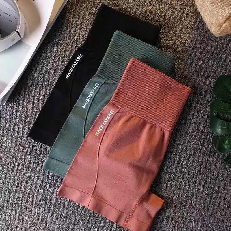 Legging 01 pendek Celana legging ketat pendek pakaian dalam wanita yoga sport gym spandex high waist dalaman bawahan 0