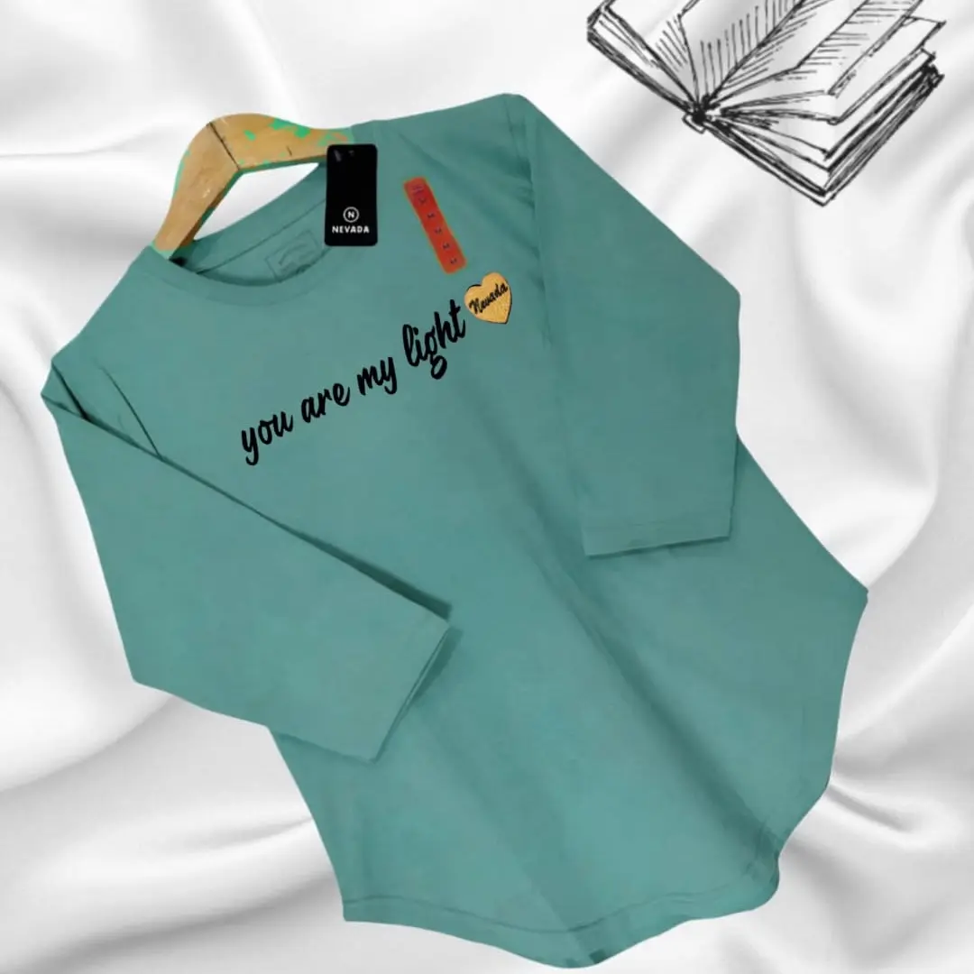 Kaos Oversize Oval 7/8 Lengan Polos sablon Katun