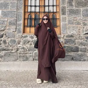 Maisa Abaya Set Jumbo Kerudung French Khimar Umroh Haji + Niqab Crinkle Syari