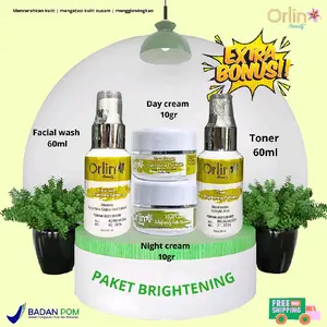 Paket Brightening Orlinbeuty -mencerahkan,mengencangkan kulit(BPOM,BUMIL,BUSUI Aman)