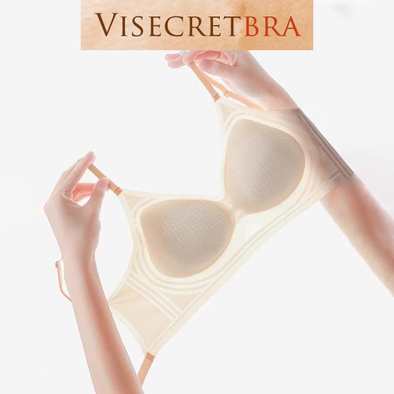 VN240856 -- Áo Lót Nữ Nâng Vòng 1 Áo Bra Nữ Nâng Độn Vòng 1 Tạo Khe Chất Su Có Đệm Mút Nâng Ngực Mỏng Mịn Không Lộ Viền Không Gọng Hở Lưng Women